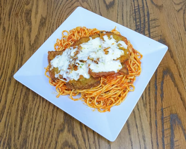 Eggplant Parm Dinner.