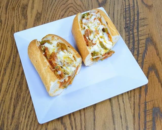 Sausage & Peppers Parm Hero.